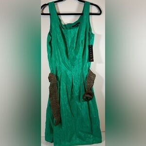 Tiana B. Green Dress  With Belt Women's Sz. 12